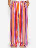SASSYCLASSY Gemusterte Hose mit weitem Bein in Pink