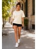 Reichstadt Damen Regular Fit T-Shirt Shoulder Drop in Beige