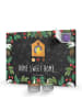Mr. & Mrs. Panda Adventskalender Vogelhaus Home mit Spruch in Kreidetafel