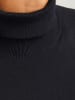 Jack & Jones Rollkragenpullover aus Feinstrick mit Logo-Patch in Schwarz