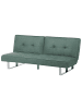 Beliani Schlafsofa DUBLIN in Grün/Silber - (W) 190 x (H) 38 x (L) 88 cm