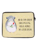 Mr. & Mrs. Panda Notebook Tasche Chinchilla Blume mit Spruch in Gelb Pastell