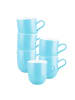 Seltmann Weiden 6er Set Henkelbecher Liberty Pure Colors in 400 ml in Lagoon Blue