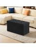 SONGMICS Sitzbank Minota in Schwarz - (B)76 x (H)38 x (T)38 cm