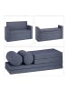 relaxdays Sitzbank in Dunkelgrau - (B)115 x (H)75 x (T)47 cm