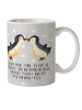 Mr. & Mrs. Panda Kaffeebecher Pinguin Liebe mit Spruch in Grau Pastell