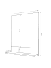 MCW Wandspiegel mit Ablage B19, Weiß