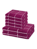 Ross 4 X Handtuch 2 X Duschtuch im Set Sensual Skin Karo in Fuchsia