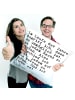 Mr. & Mrs. Panda Zierkissen Im Laufe der Jahre... mit Spruch in Weiß