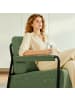 SoBuy Sessel mit Hocker in Waldgrün - (W) 67 x (H) 78 x (L) 59.5 cm