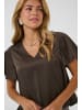 SAINT TROPEZ Kurzarm-Bluse LodisaSZ Gerade Passform in Chocolate Brown