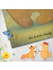 Mr. & Mrs. Panda Badehandtuch Bär Baby Design mit Spruch in Blau Pastell