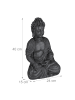 relaxdays Buddha Figur in Dunkelgrau - (H)40 cm