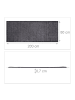 relaxdays Schmutzfangmatte in Schwarz/Grau - (B)200 x (T)80 cm