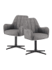 DUBI Möbel 2er-Set: Drehstuhl THOMAS-ROMY in Grau - (B)58 x (H)87 x  (T)62 cm