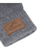 Normani Outdoor Sports Herren Merino Strick-Fingerhandschuhe mit Schafleder Leanyer in Grau