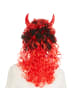 tectake Wilde, lange Locken, schwarz/rot