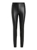 Vila PU Kunstleder Leggings High Waist Stretch Hose Beschichtet VIBARB in Schwarz