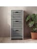 VCM  Midischrank mit drei Schubladen Flonali 76x38x28 in Weiß / Anthrazit