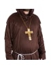tectake Priester/Geistlicher, in der Farbe braun, Kreuzkette als Highlight