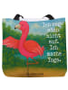 Mr. & Mrs. Panda Shopper Flamingo Yoga Design mit Spruch in Weiß