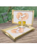 Mr. & Mrs. Panda Holz Tablett Otter Herz ohne Spruch in Grau Pastell
