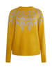 Albee Women Strick Pullover in Curry Mehrfarbig