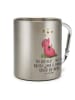 Mr. & Mrs. Panda Tasse Schwein Glück mit Spruch in Silber