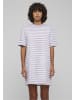 Urban Classics Urban Classics Damen Ladies Oversized Striped Tee Dress in white/dustylilac