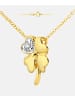 Diamant L'éternel Halskette mit Anhänger aus 375 Gelbgold mit Diamant Herz-Design