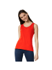 tectake Einfarbiges Damen Top, rot