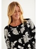 Usha Damen Strickjacke Mit Perlen in Schwarz Weiss