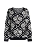 Albee Women Strickpullover in Schwarz Creme