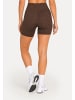 SMILODOX LEO Shorts Velvara in Braun Leo