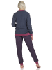NORMANN Frottee Pyjama Bündchen und Stern Hose gestreift - 75907 in marine