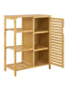 en.casa Badschrank Vetlanda Bambus in Beige (H)87cm (B)66cm (T)33cm