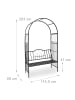 relaxdays Rosenbogen Bank in Schwarz - (B)115 x (H)203 x (T)59 cm