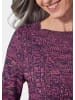 GOLDNER Strickpullover mit Zopfstrick in cyclam / gemustert