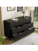 ABRIHOME Sideboard in Schwarz mit Schubladen und viel Stauraum