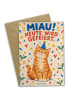 Mr. & Mrs. Panda Geburtstagskarte orange tabby cat cobalt-blue p... in Weiß