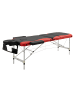 HOMCOM Massageliegen-215B x 81T x 61-84H cm-Schwarz+Rot
