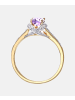 Diamant L'éternel Ring aus 375 Gelbgold mit Diamant mit Amethyst