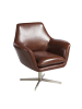 Angel Cerdá Drehbarer Sessel 5093 in Braun / Anthrazitgrau – (B)82 x (H)74 x (T)85 cm