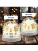 Mr. & Mrs. Panda Schneekugel Waldtiere Aloha mit Spruch in Naturpapier