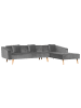Beliani Ecksofa VADSO in Grau/Braun - (W) 303 x (H) 72 x (L) 98 cm