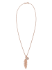 Elli Halskette 925 Sterling Silber Feder, Boho in Rosegold