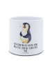 Mr. & Mrs. Panda Pflanzkübel Pinguin Diät mit Spruch in Weiß