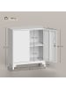 HOMCOM Metallschrank-80L x 35B x 91H cm-Weiß