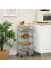 HOMCOM Küchenwagen-L36,5 x B36,5 x H89 cm-Silber