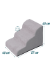 relaxdays Hundetreppe in Grau - (B)40 x (H)40 x (T)57 cm